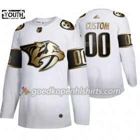 Nashville Predators Custom Adidas 2019-2020 Golden Edition Wit Authentic Shirt - Kinderen